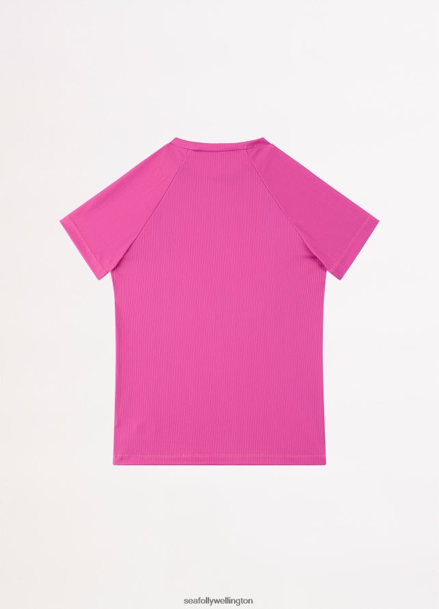 Seafolly Children Essential Girls S/S Rash Vest Swimwear Pink LT08Z8800