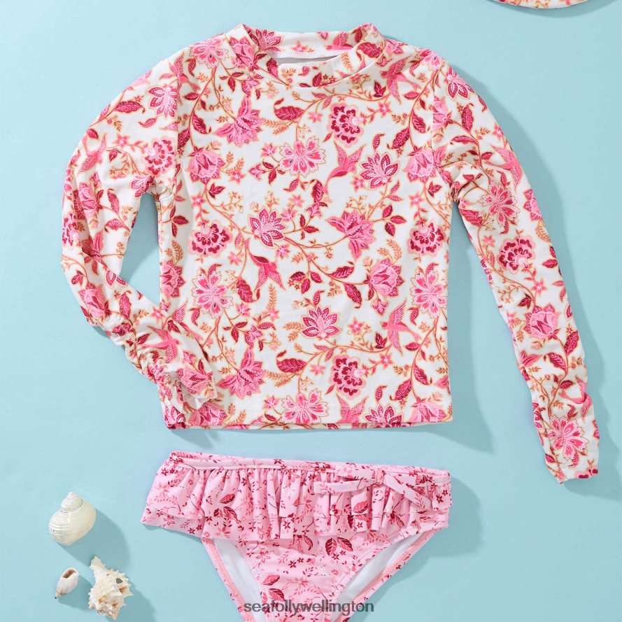 Seafolly Children Silk Road Girls Ruffle Brief Surf Set Swimwear Spice LT08Z8799