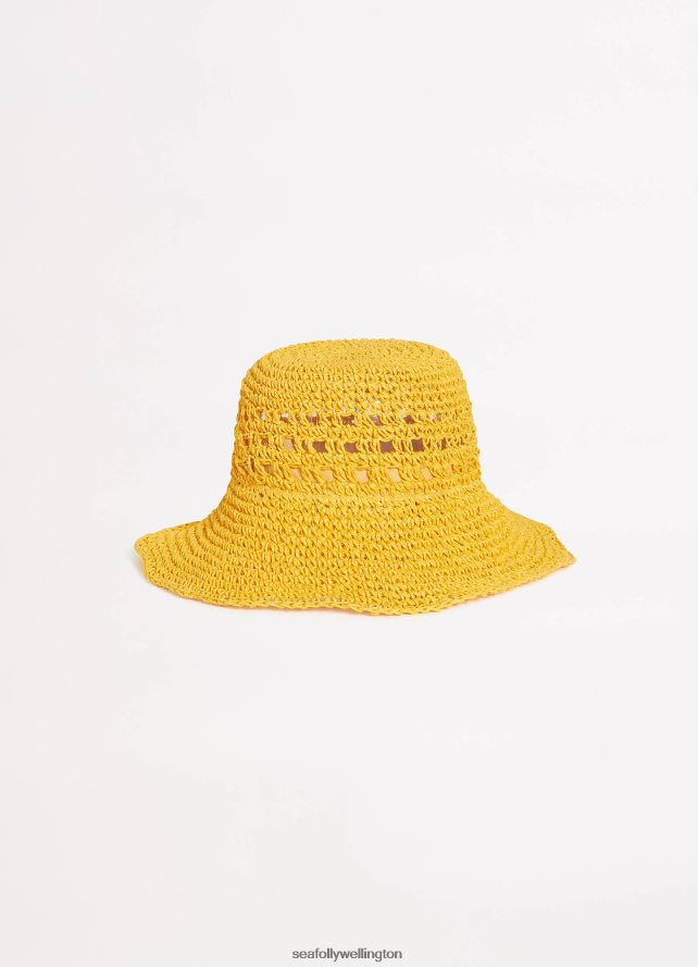 Seafolly Women Casa Woven Hat Accessories Sunflower LT08Z8787