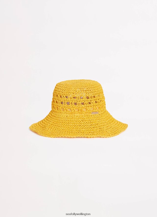 Seafolly Women Casa Woven Hat Accessories Sunflower LT08Z8787