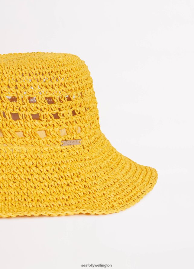 Seafolly Women Casa Woven Hat Accessories Sunflower LT08Z8787