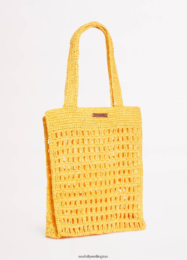 Seafolly Women Casa Woven Tote Bag Accessories Sunflower LT08Z8766