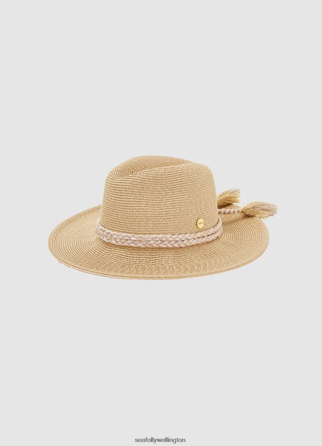 Seafolly Women Collapsible Fedora Accessories Gold LT08Z8781