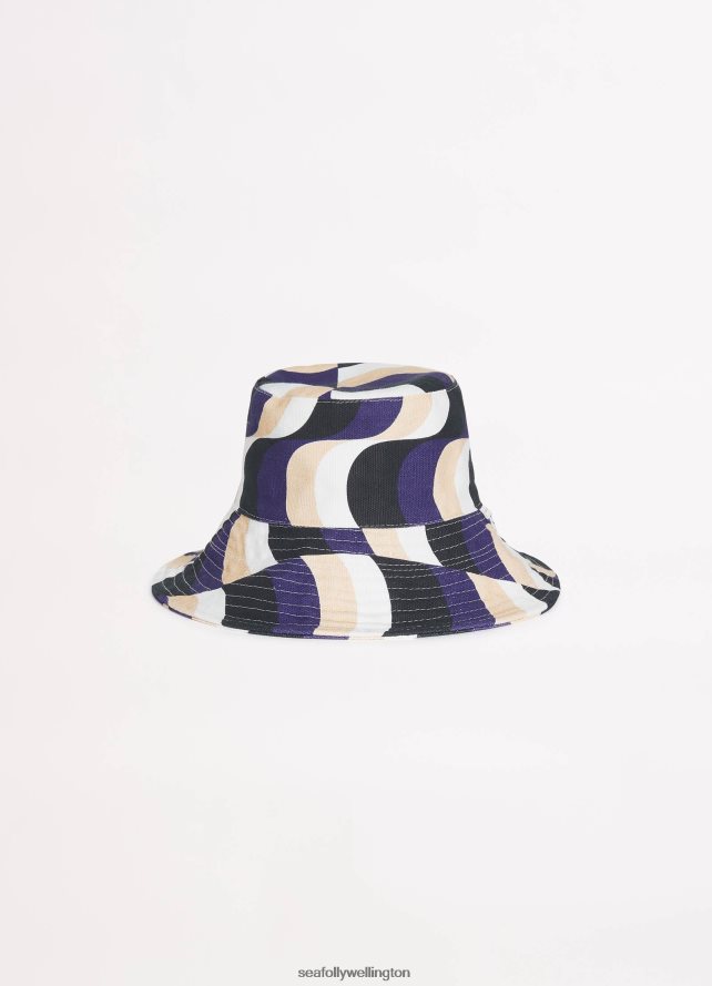 Seafolly Women Modern Take Bucket Hat Accessories Black LT08Z8782