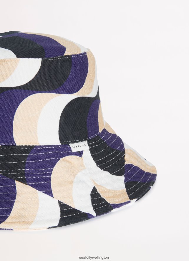 Seafolly Women Modern Take Bucket Hat Accessories Black LT08Z8782