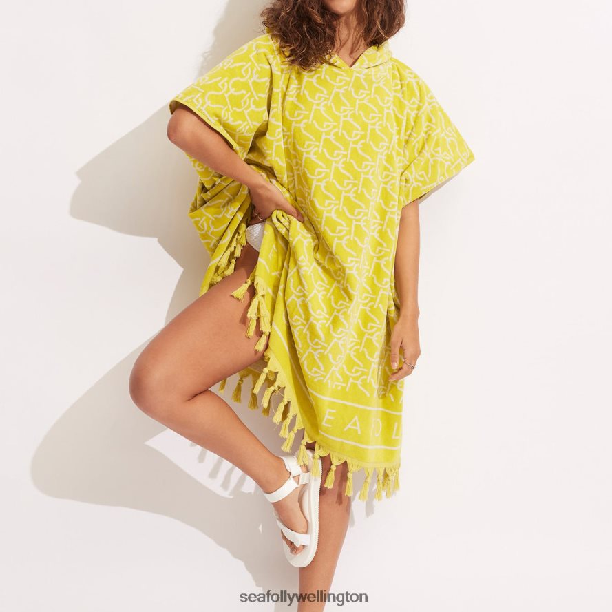 Seafolly Women Sf Monogram Towel Poncho Accessories Wild Lime LT08Z8773