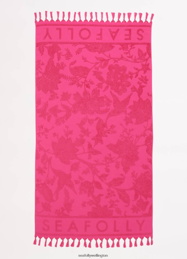 Seafolly Women Silk Road Jacquard Beach Towel Accessories Rose Pink LT08Z8771