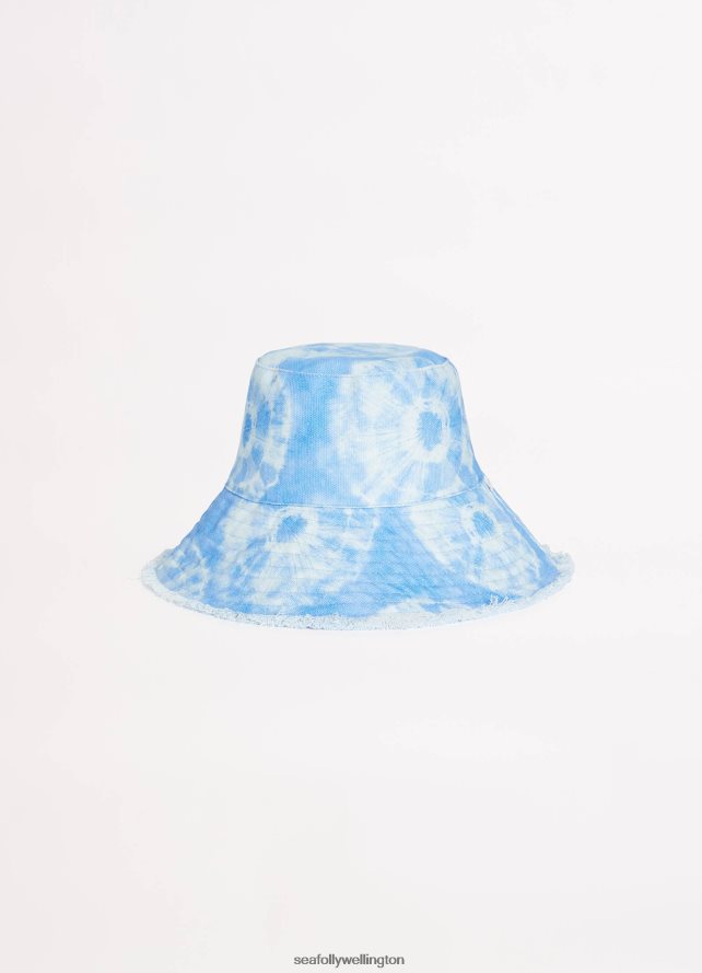 Seafolly Women Tie Dye Bucket Hat Accessories Azure LT08Z8779