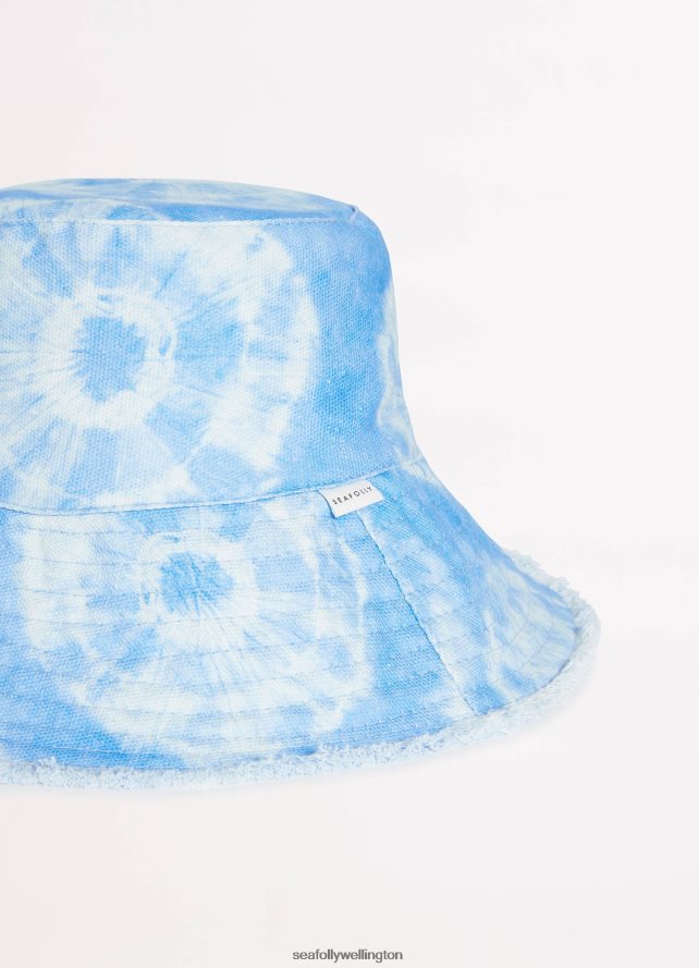 Seafolly Women Tie Dye Bucket Hat Accessories Azure LT08Z8779