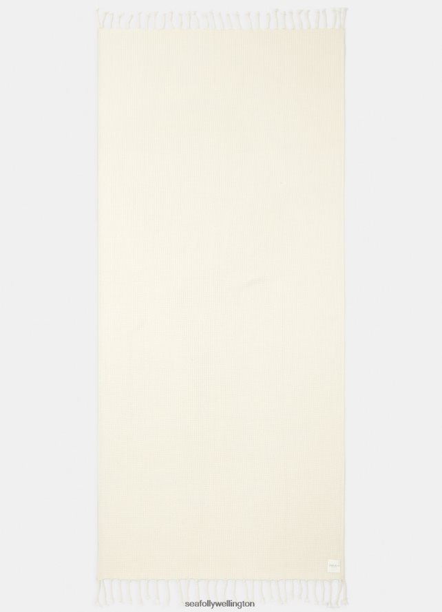 Seafolly Women Waffle Towel & Tote Set Accessories Sand LT08Z8770