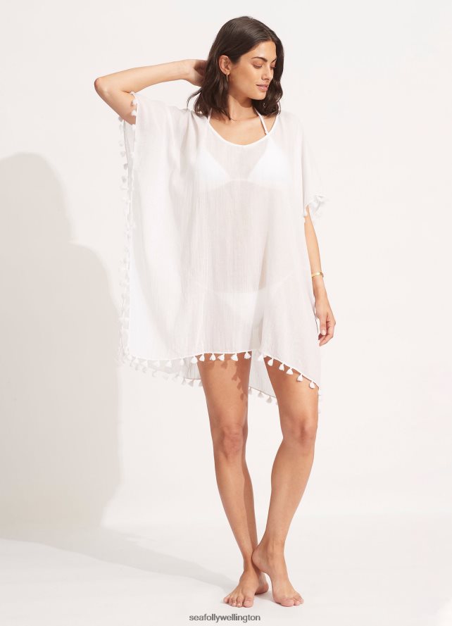 Seafolly Women Amnesia Kaftan Clothes White LT08Z8707
