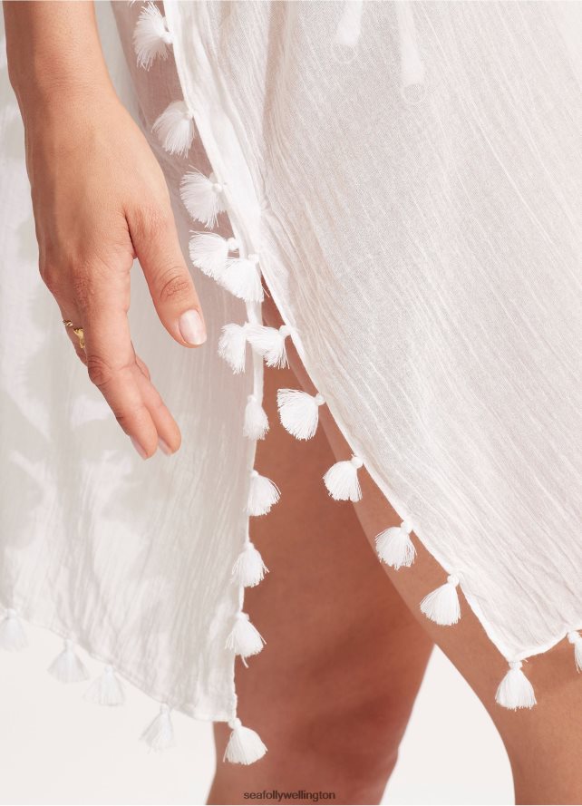 Seafolly Women Amnesia Kaftan Clothes White LT08Z8707