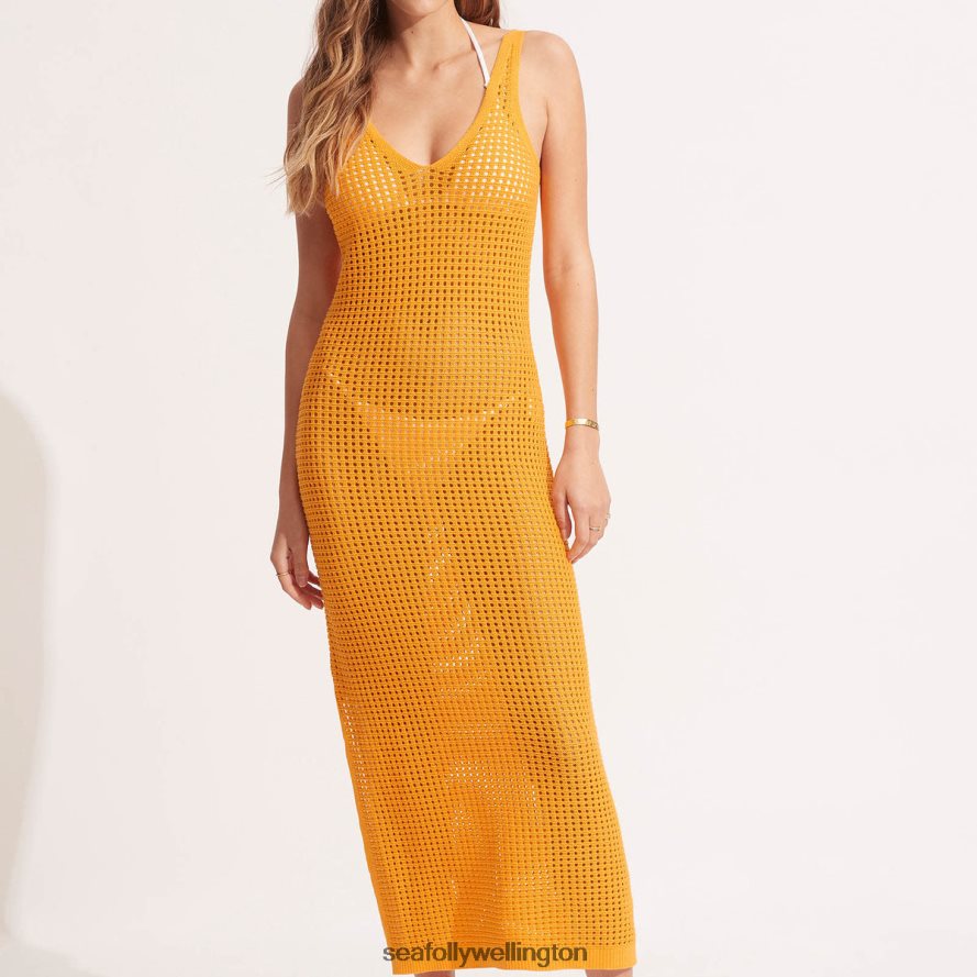 Seafolly Women Byron Knit Dress Clothes Rockmelon LT08Z8650