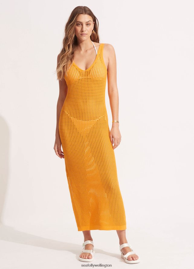 Seafolly Women Byron Knit Dress Clothes Rockmelon LT08Z8650