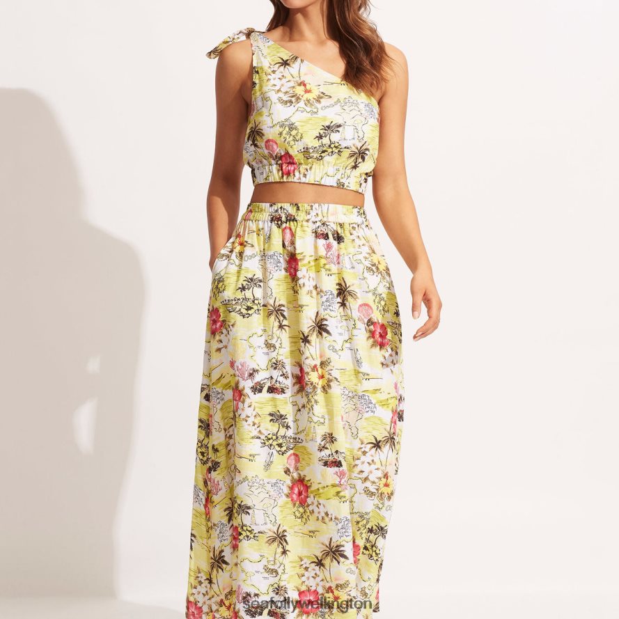 Seafolly Women Coast To Coast Skirt Clothes Wild Lime LT08Z8729