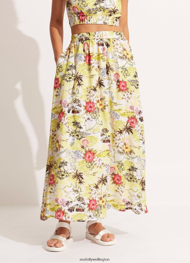 Seafolly Women Coast To Coast Skirt Clothes Wild Lime LT08Z8729