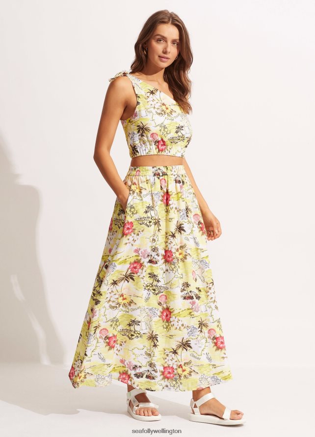 Seafolly Women Coast To Coast Skirt Clothes Wild Lime LT08Z8729