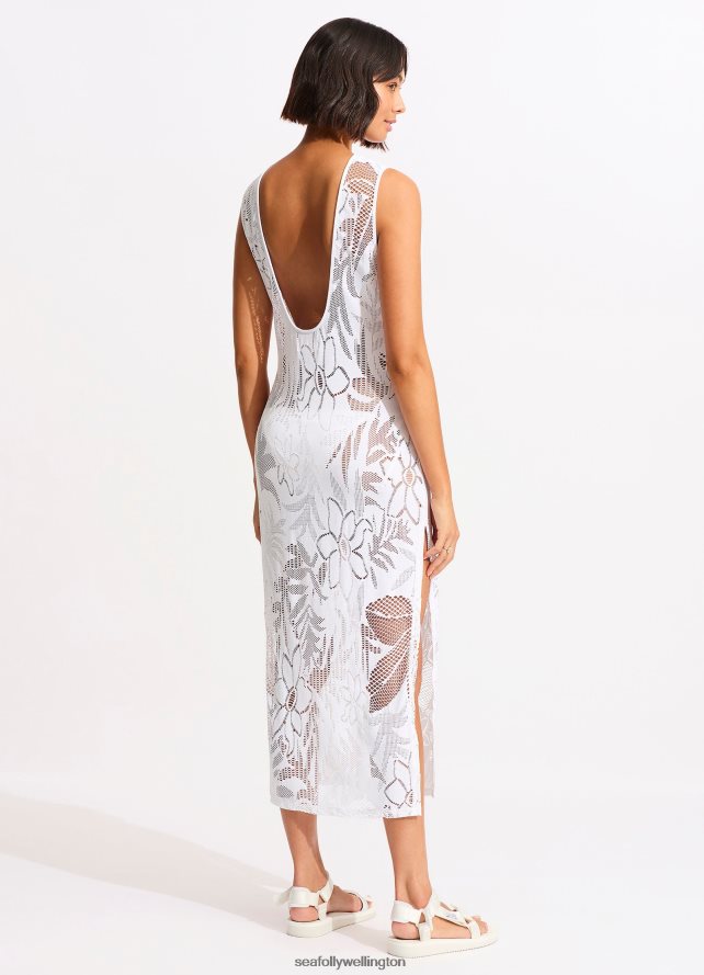 Seafolly Women Islands Cover Up Clothes White LT08Z8671