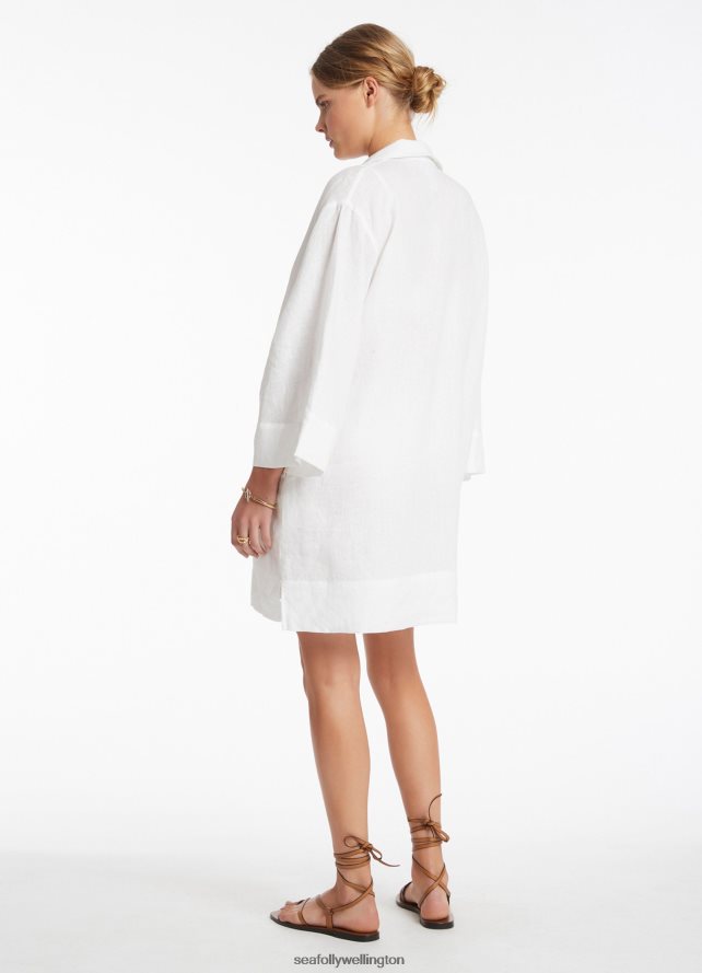 Seafolly Women Jetset Pullover Kaftan Clothes White LT08Z8702
