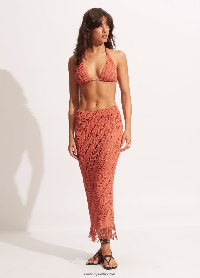 Seafolly Women Marrakesh Skirt Clothes Cinnamon LT08Z8730