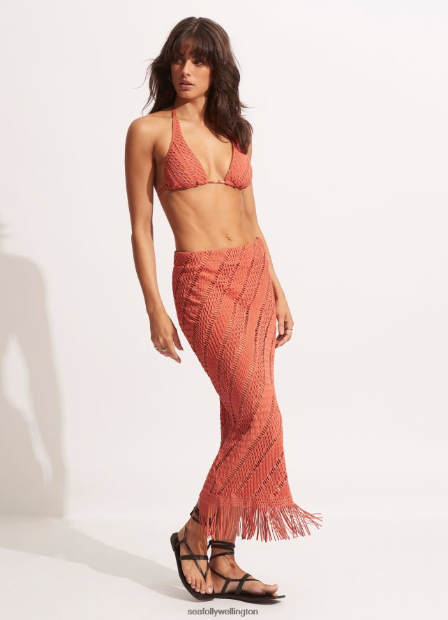 Seafolly Women Marrakesh Skirt Clothes Cinnamon LT08Z8730