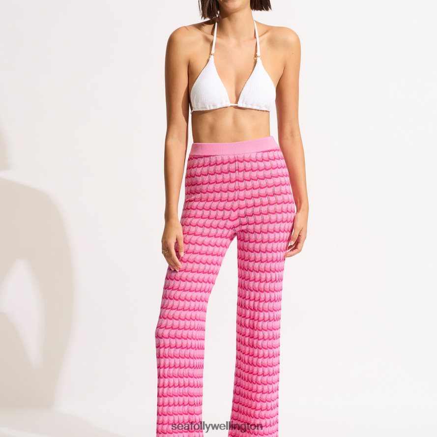 Seafolly Women Carnaby Knit Pant Clothes Fuchsia Rose LT08Z8655