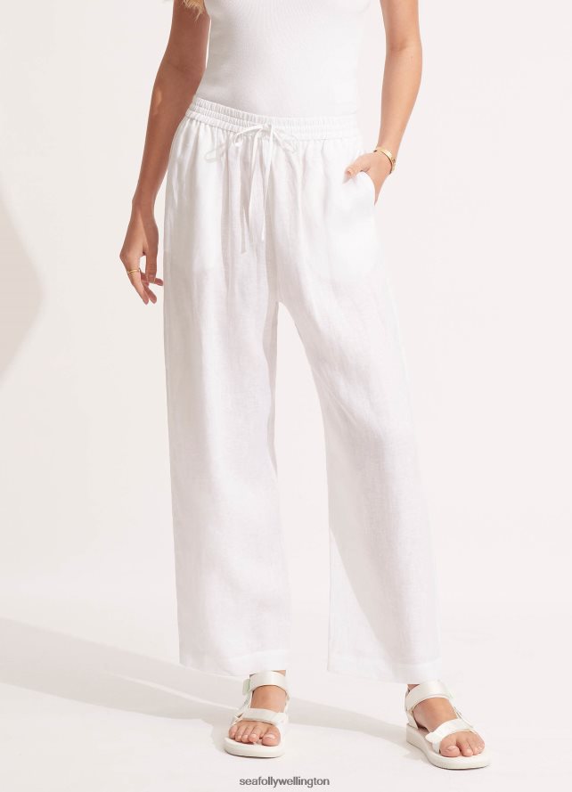 Seafolly Women Linen Pant Clothes White LT08Z8753