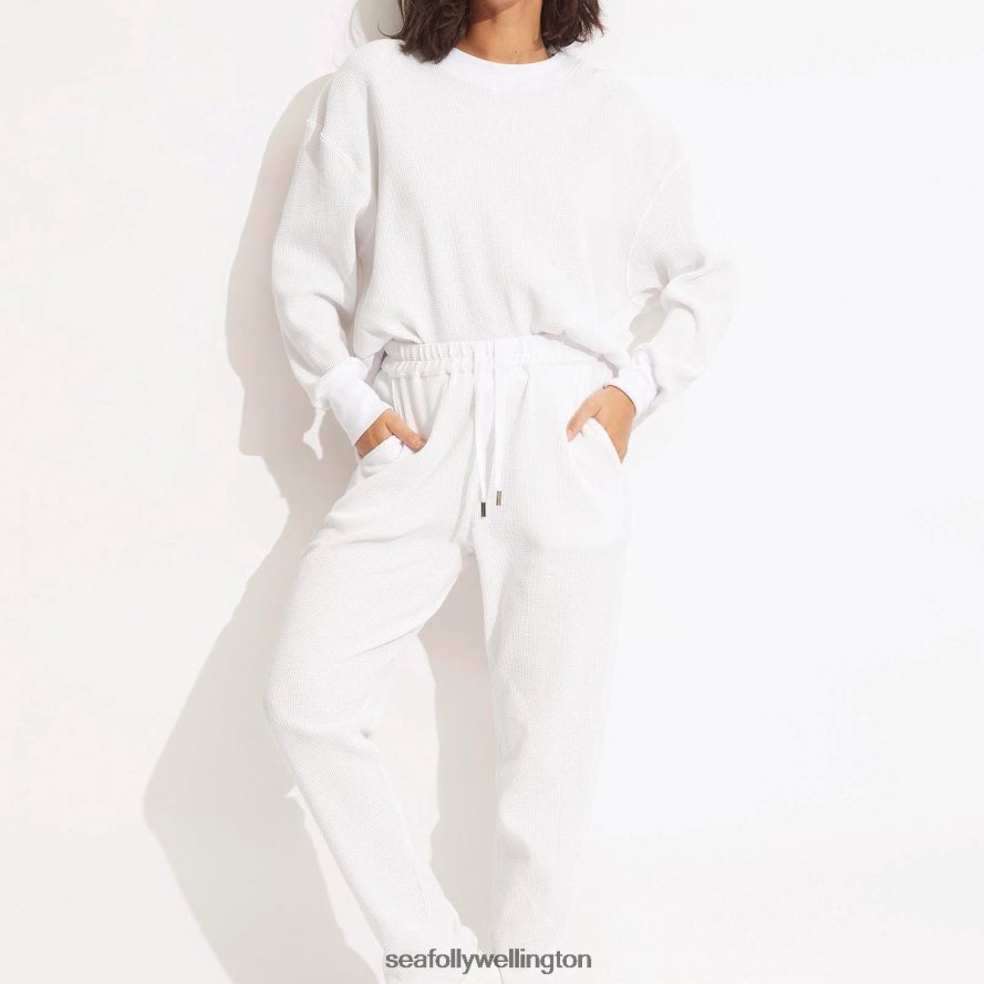 Seafolly Women Waffle Pant Clothes White LT08Z8664