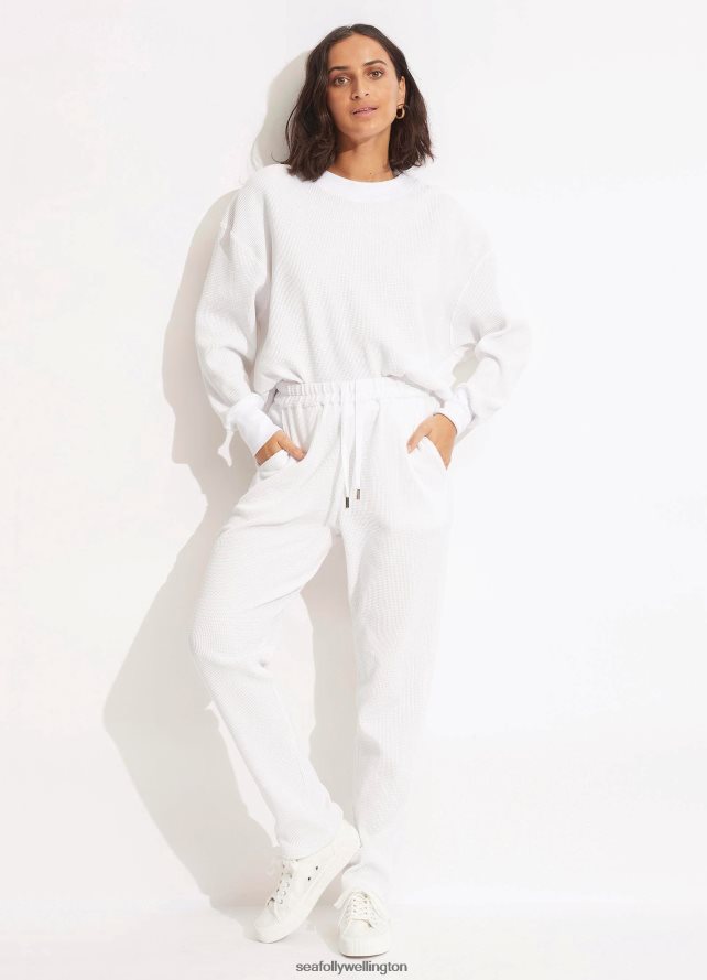 Seafolly Women Waffle Pant Clothes White LT08Z8664