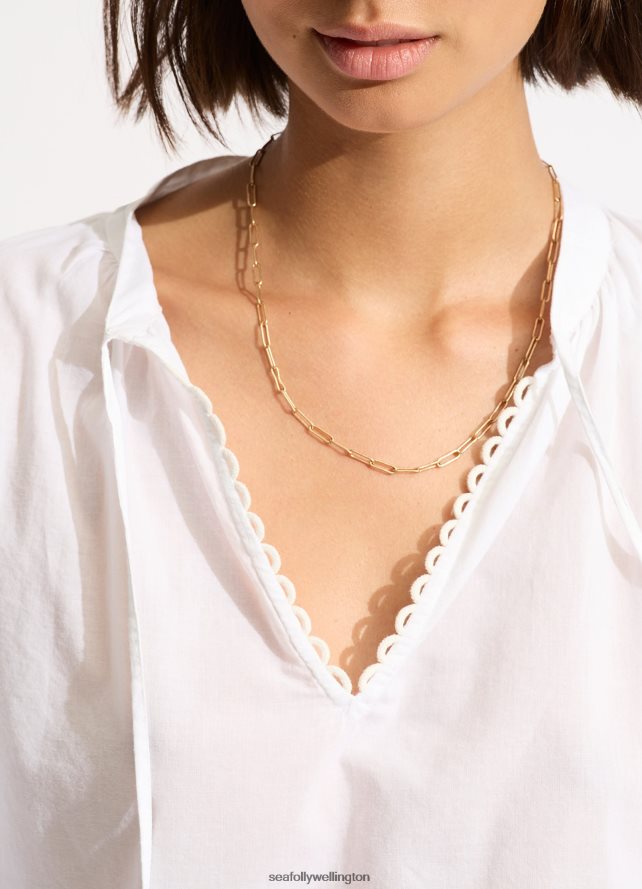 Seafolly Women Eden Embroidery Top Clothes White LT08Z8737