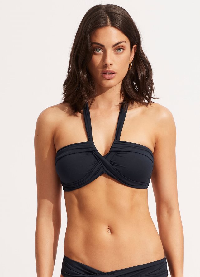 Seafolly Women Collective Halter Bandeau Swimwear True Navy LT08Z8199