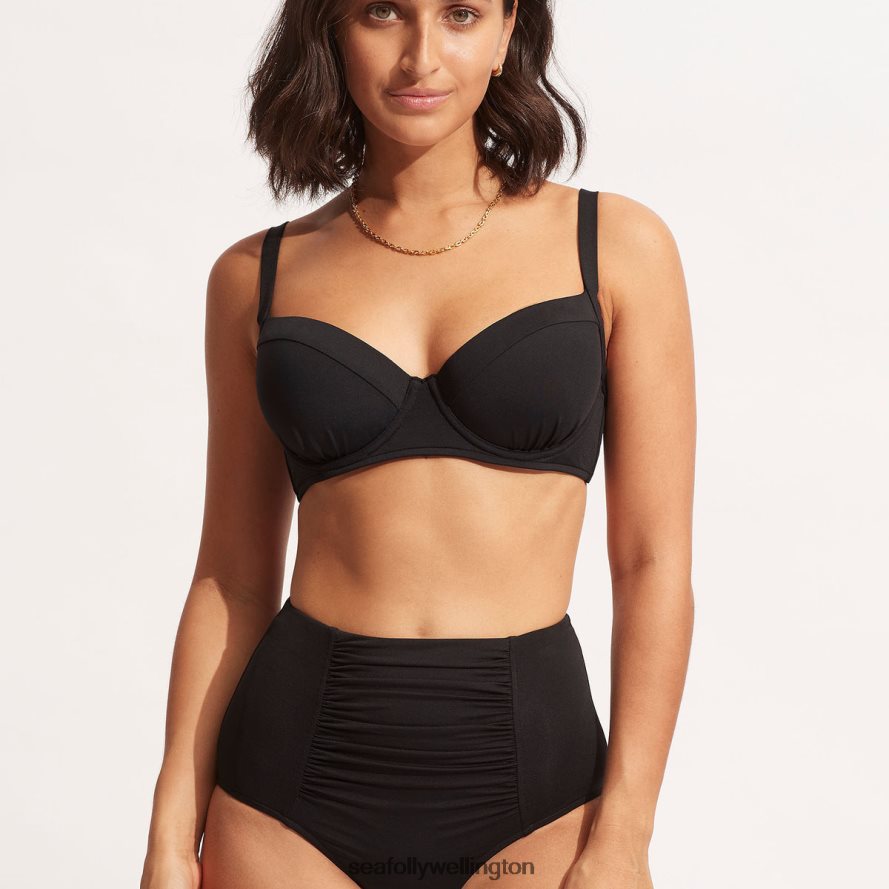 Seafolly Women Collective High Waisted Pant Swimwear Black LT08Z8209