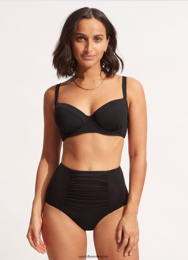 Seafolly Women Collective High Waisted Pant Swimwear Black LT08Z8209