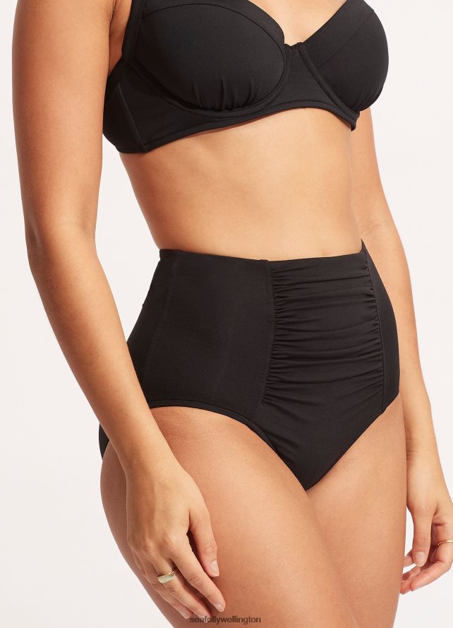 Seafolly Women Collective High Waisted Pant Swimwear Black LT08Z8209