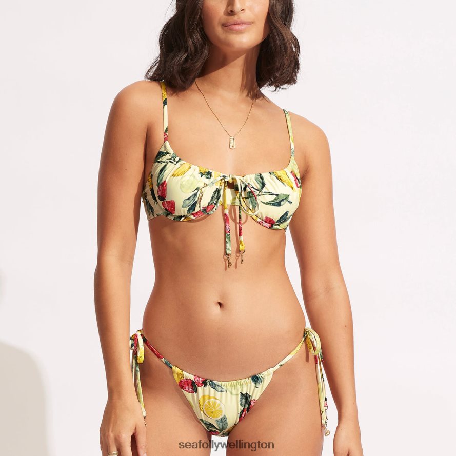 Seafolly Women Drawstringtie Side Rio Pant Swimwear Lemoncello LT08Z8585