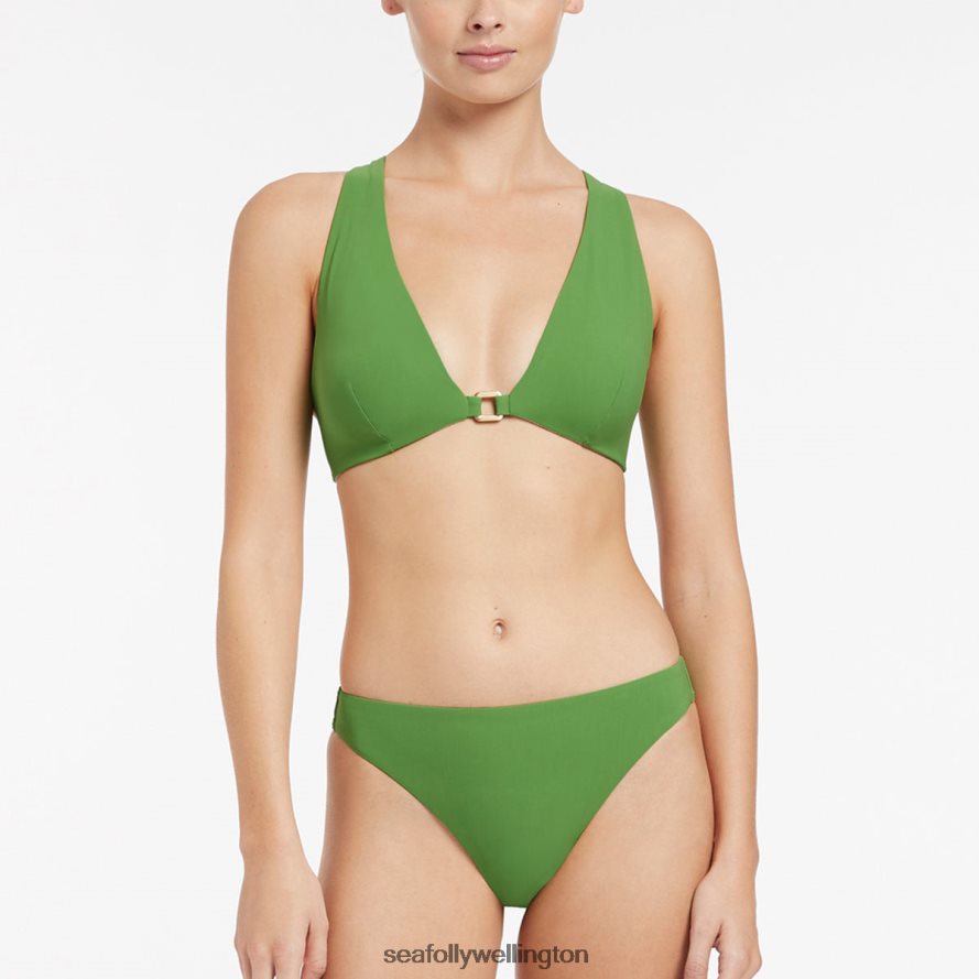 Seafolly Women Jetset High Legline Pant Swimwear Palm LT08Z8605