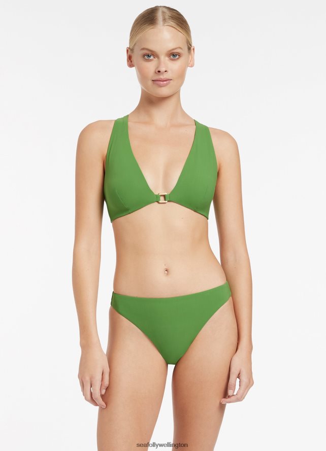 Seafolly Women Jetset High Legline Pant Swimwear Palm LT08Z8605