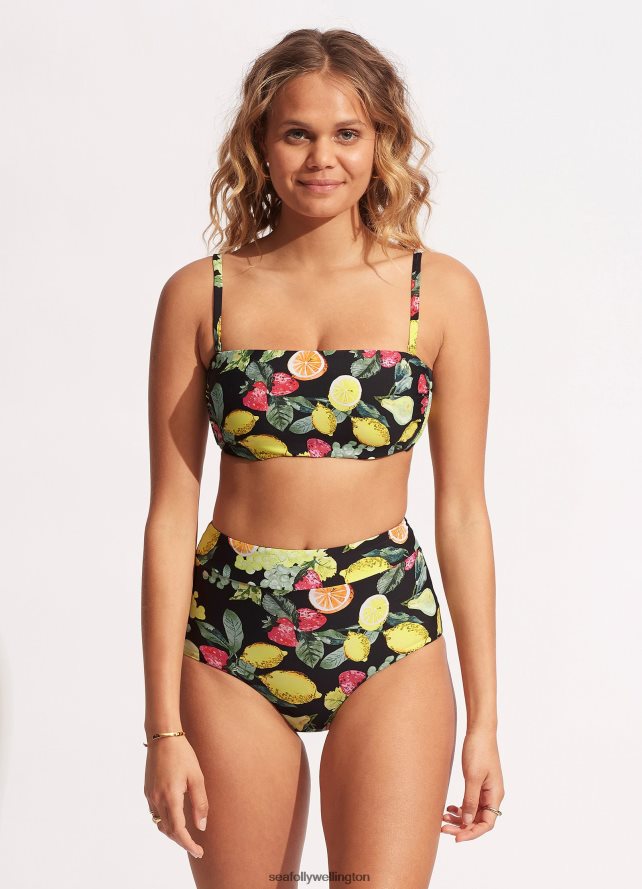Seafolly Women Lemoncello High Waisted Pant Swimwear Black LT08Z8633