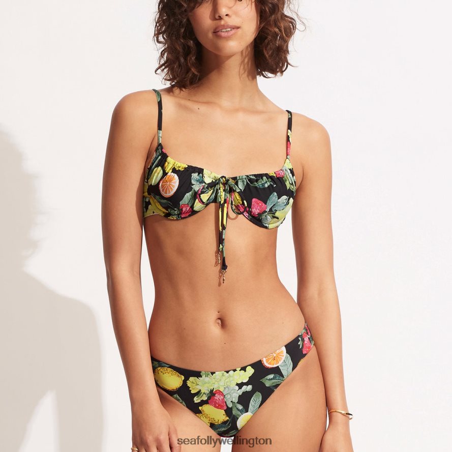 Seafolly Women Lemoncello Hipster Pant Swimwear Black LT08Z8628