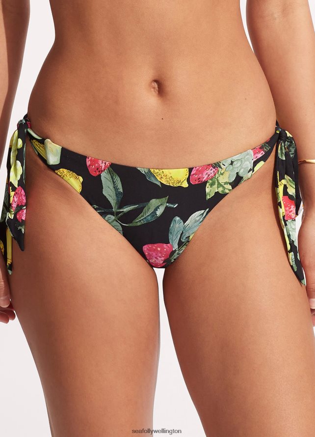 Seafolly Women Lemoncello Tie-Side Pant Swimwear Black LT08Z8582