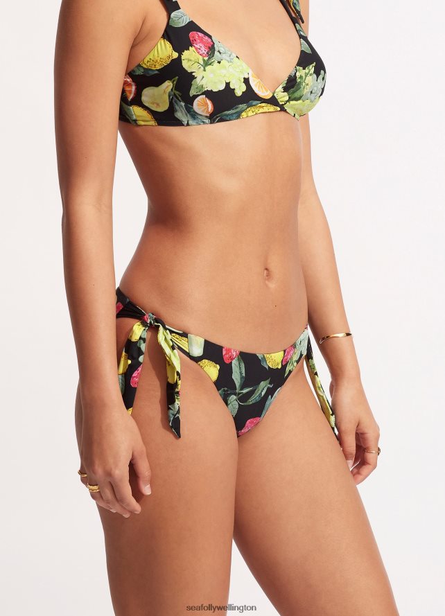 Seafolly Women Lemoncello Tie-Side Pant Swimwear Black LT08Z8582
