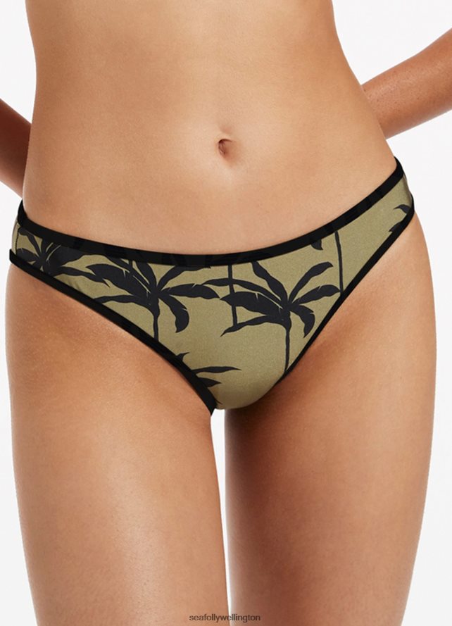 Seafolly Women Palme Trim Hipster Pant Swimwear Olive LT08Z8433