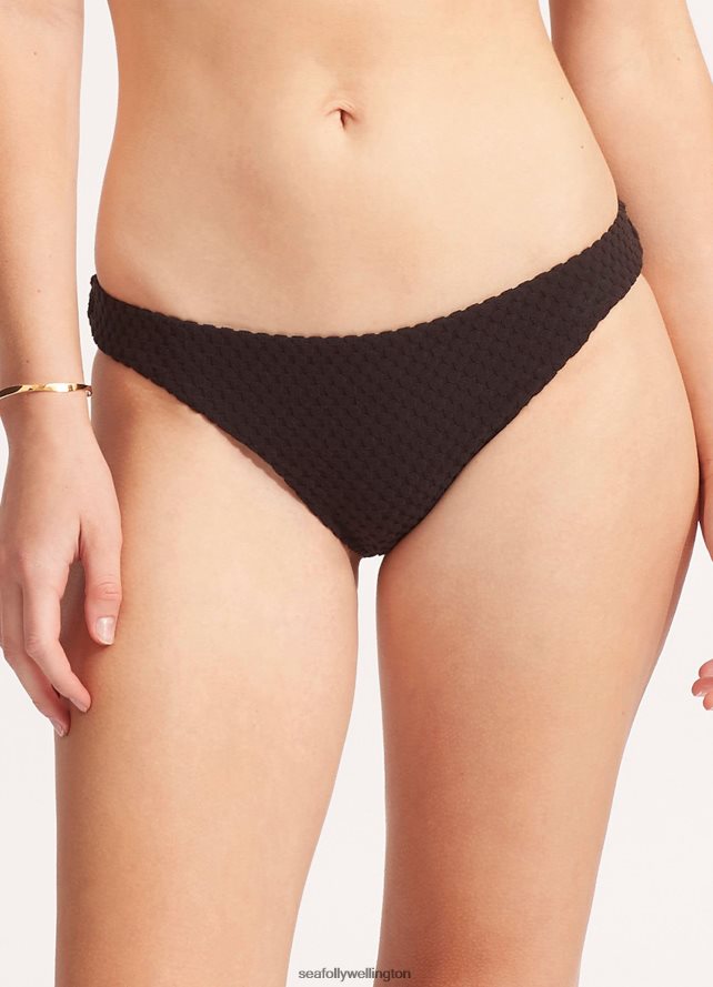 Seafolly Women Riviera Hipster Pant Swimwear Black LT08Z8619