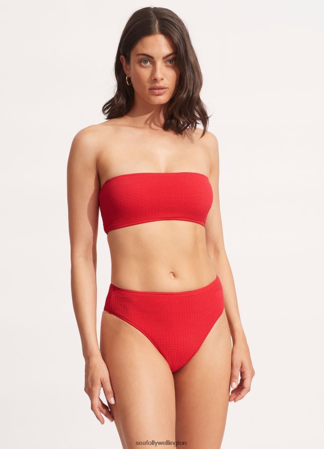 Seafolly Women Sea Dive High Rise Pant Swimwear Chilli Red LT08Z8426
