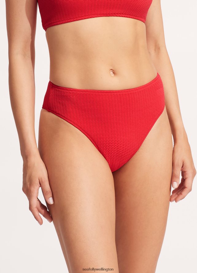 Seafolly Women Sea Dive High Rise Pant Swimwear Chilli Red LT08Z8426