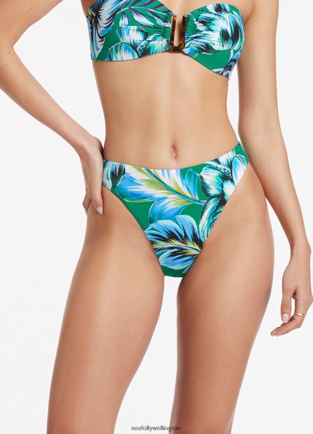 Seafolly Women Viva High Leg Pant Swimwear Emerald LT08Z8625