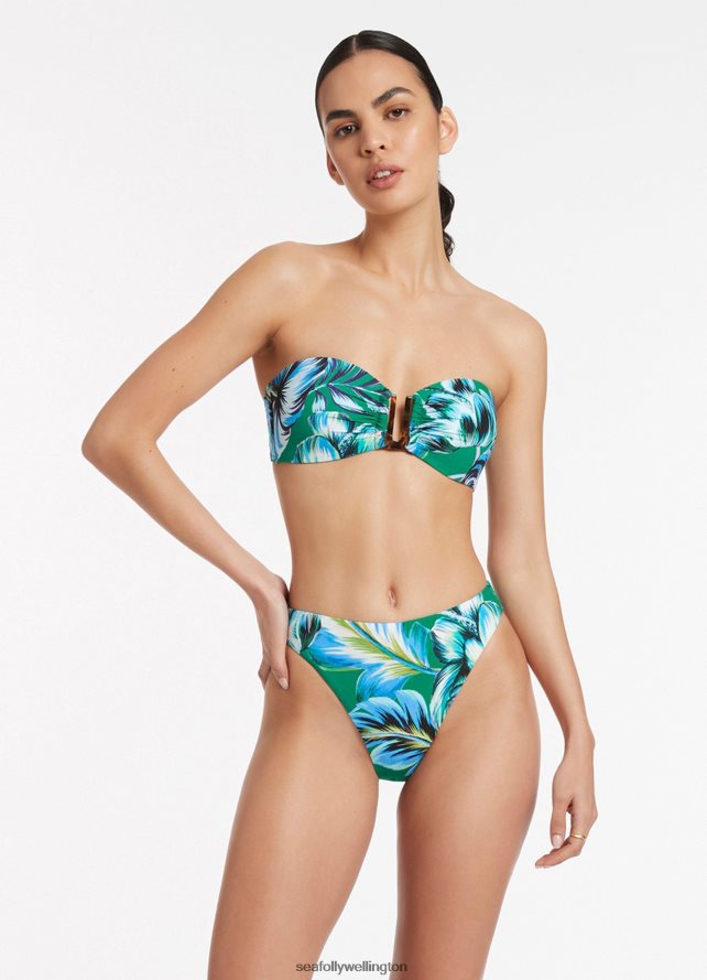 Seafolly Women Viva High Leg Pant Swimwear Emerald LT08Z8625