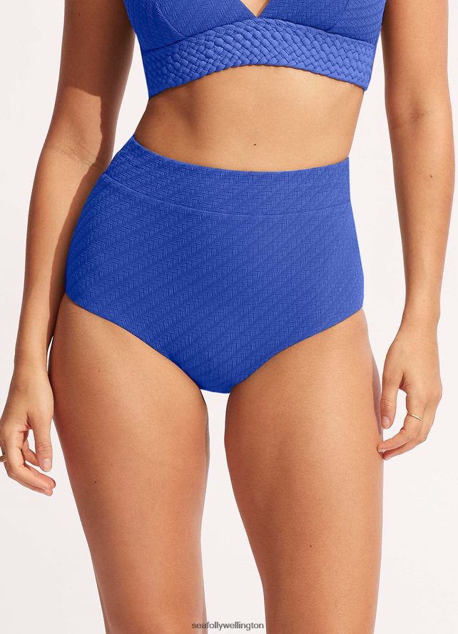 Seafolly Women Willow High Waisted Pant Swimwear Azure LT08Z8413