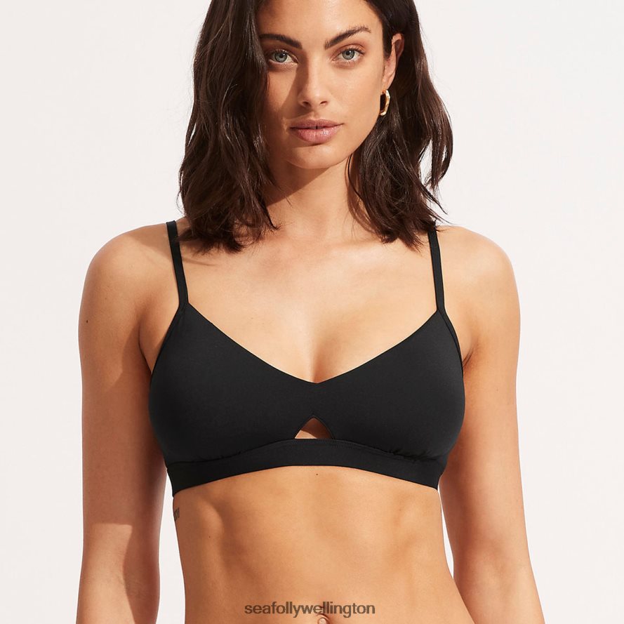 Seafolly Women Collective Hybrid Bralette Swimwear Black LT08Z8196