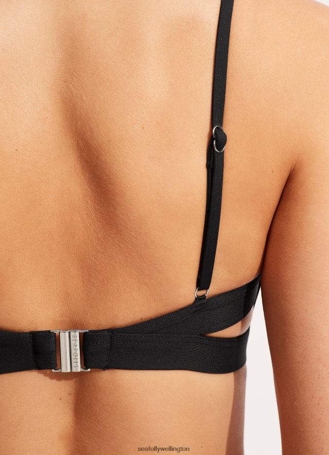 Seafolly Women Collective Hybrid Bralette Swimwear Black LT08Z8196